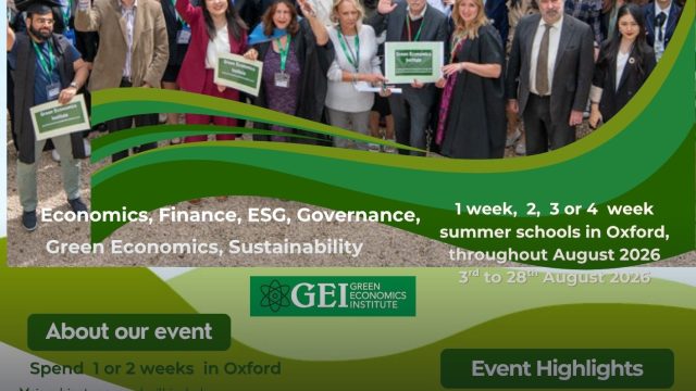 Green Economics Institute Summer School 2026 (Oxford)