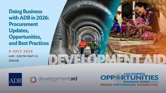 Doing Business with ADB in 2026: Procurement Updates, Opportunities, and Best Practices (webinar)