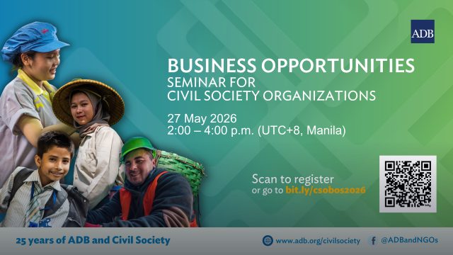 ADB Business Opportunities Seminar for Civil Society Organizations 2026