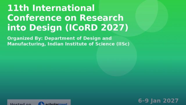 11th International Conference on Research into Design (ICoRD 2027)