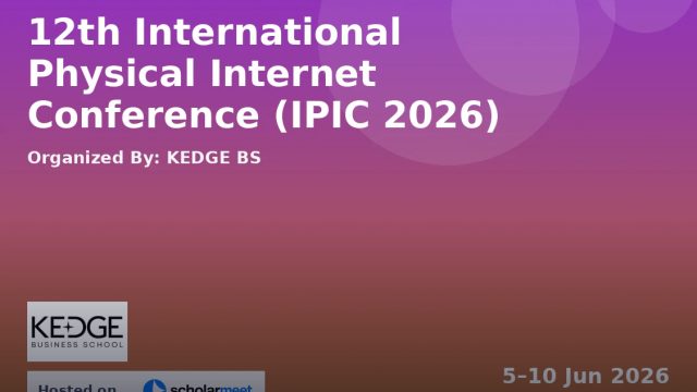 12th International Physical Internet Conference (IPIC 2026)