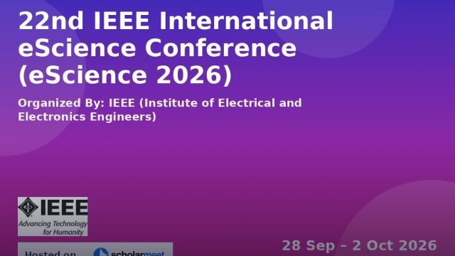 22nd IEEE International eScience Conference (eScience 2026)