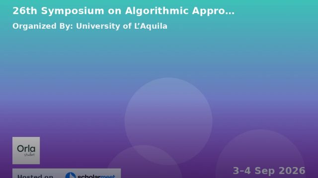 26th Symposium on Algorithmic Approaches for Transportation Modeling, Optimization and Systems (ATMOS 2026)