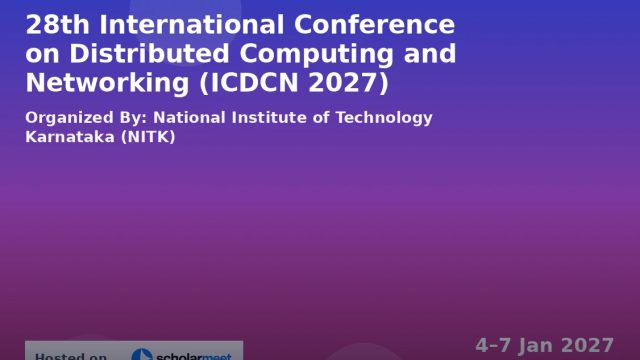 28th International Conference on Distributed Computing and Networking (ICDCN 2027)
