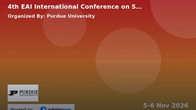 EAI International Conference on Security and Privacy in Cyber-Physical Systems and Smart Vehicles (EAI SmartSP 2026)