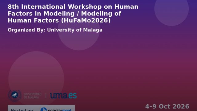8th International Workshop on Human Factors in Modeling / Modeling of Human Factors (HuFaMo2026)
