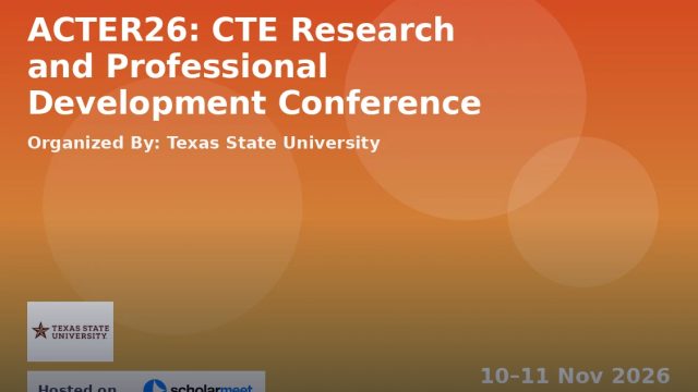 ACTER26: CTE Research and Professional Development Conference