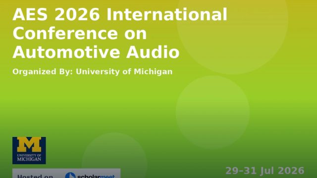 AES 2026 International Conference on Automotive Audio