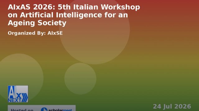 AIxAS 2026: 5th Italian Workshop on Artificial Intelligence for an Ageing Society