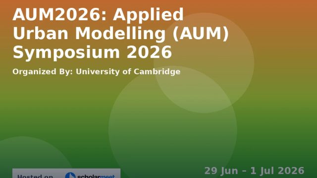 Applied Urban Modelling (AUM) Symposium 2026