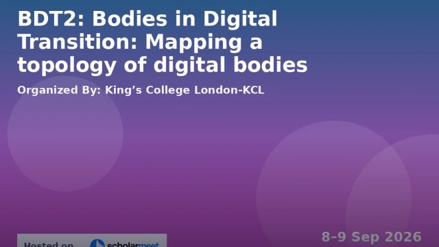 BDT2: Bodies in Digital Transition: Mapping a topology of digital bodies