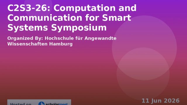 C2S3-26: Computation and Communication for Smart Systems Symposium