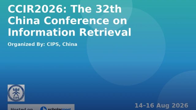 China Conference on Information Retrieval (CCIR) 2026