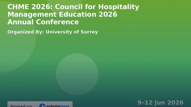 CHME 2026: Council for Hospitality Management Education Annual Conference