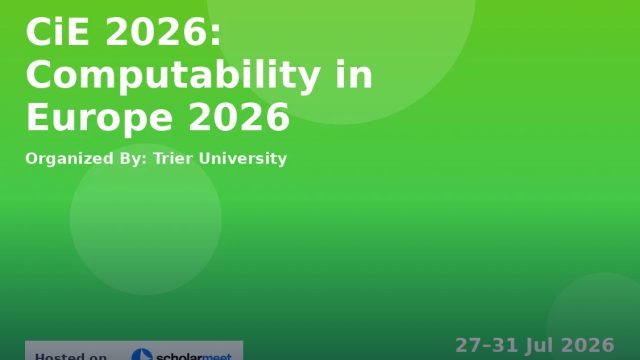 CiE 2026: Computability in Europe