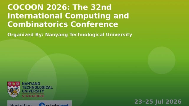 COCOON 2026: The 32nd International Computing and Combinatorics Conference