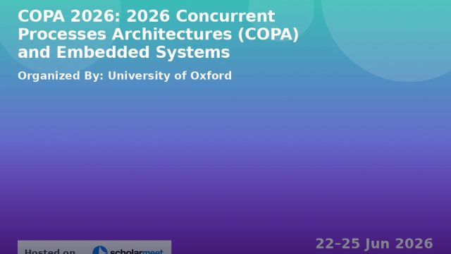 Concurrent Processes Architectures (COPA) and Embedded Systems 2026