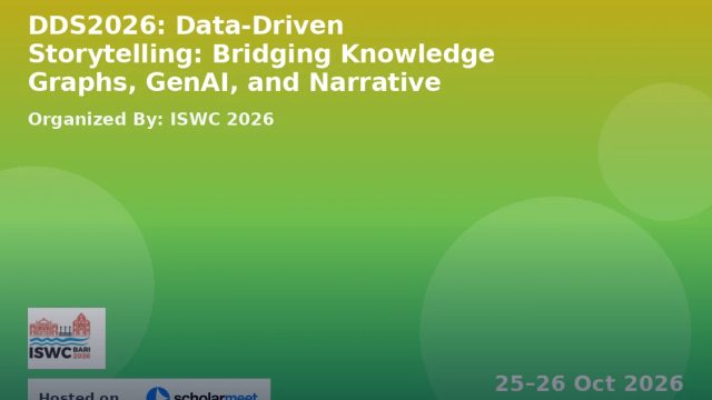 DDS2026: Data-Driven Storytelling: Bridging Knowledge Graphs, GenAI, and Narrative