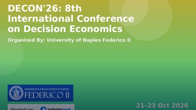 DECON'26: 8th International Conference on Decision Economics
