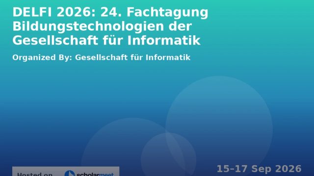 DELFI 2026: 24. Fachtagung Bildungstechnologien der Gesellschaft für Informatik