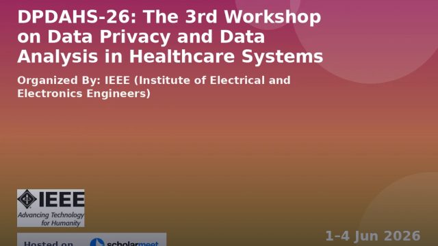 DPDAHS-26: The 3rd Workshop on Data Privacy and Data Analysis in Healthcare Systems