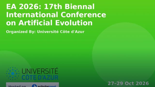 EA 2026: 17th Biennal International Conference on Artificial Evolution