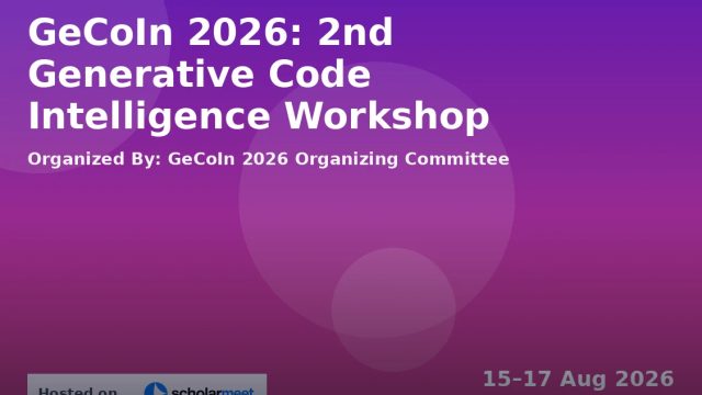 GeCoIn 2026: 2nd Generative Code Intelligence Workshop