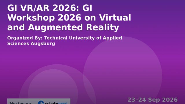 GI VR/AR 2026: GI Workshop on Virtual and Augmented Reality