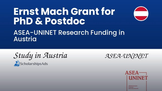Ernst Mach Grant – ASEA-UNINET 2027/28