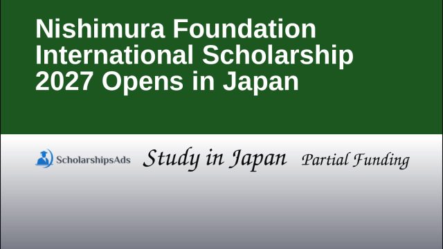 Nishimura Foundation International Scholarship 2027