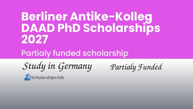 Berlin Graduate School of Ancient Studies (BerGSAS) PhD Programme 2027