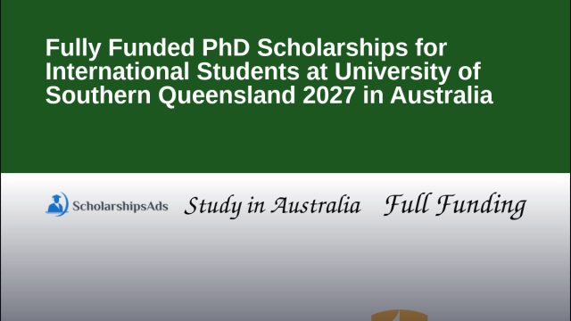 University of Southern Queensland PhD Scholarships 2027